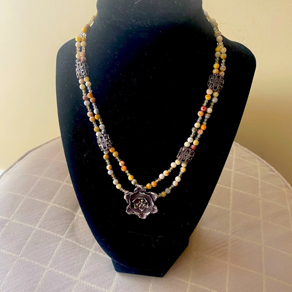 Handcrafted beaded necklace
